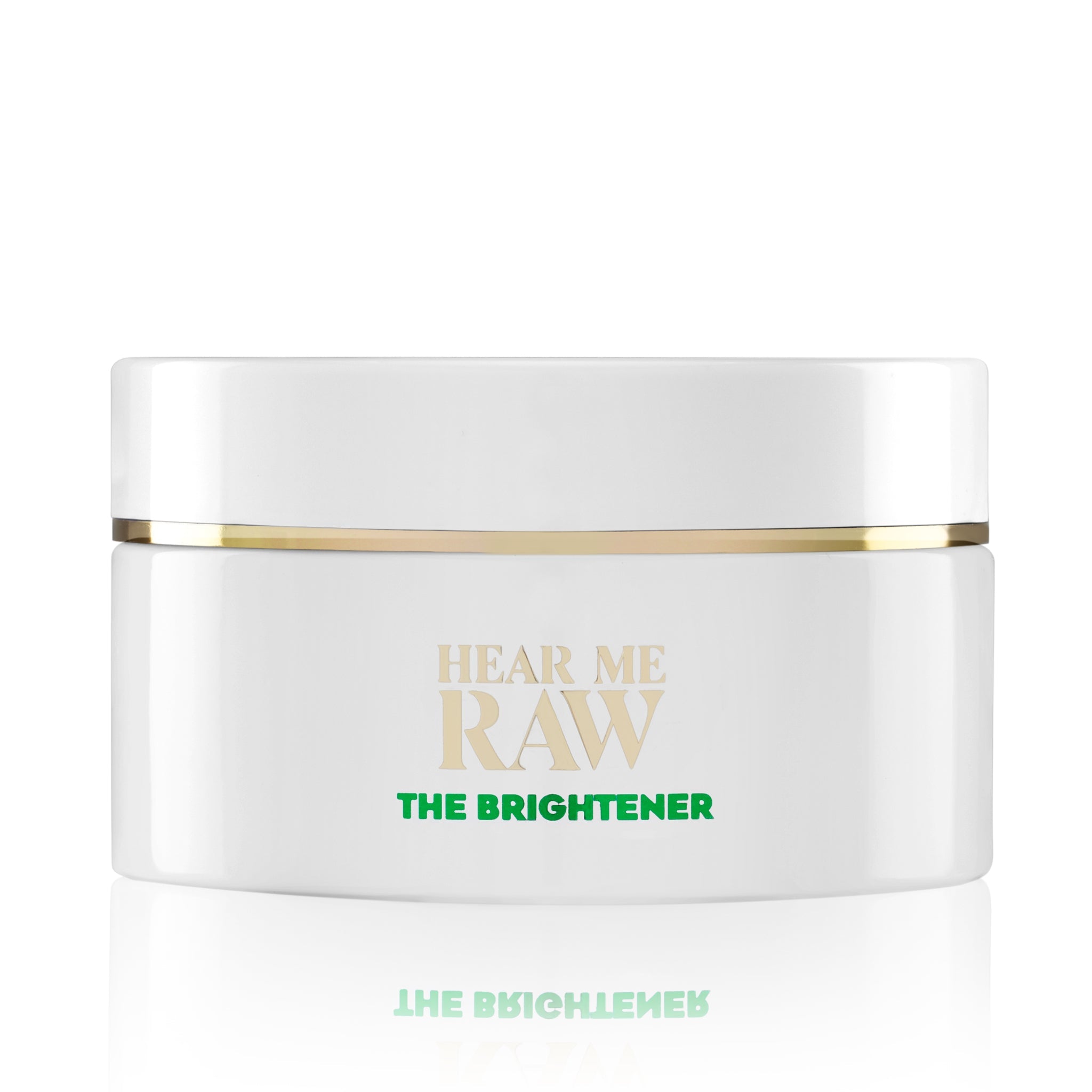 The front of HEAR ME RAW x Fred Segal The Brightener Jar