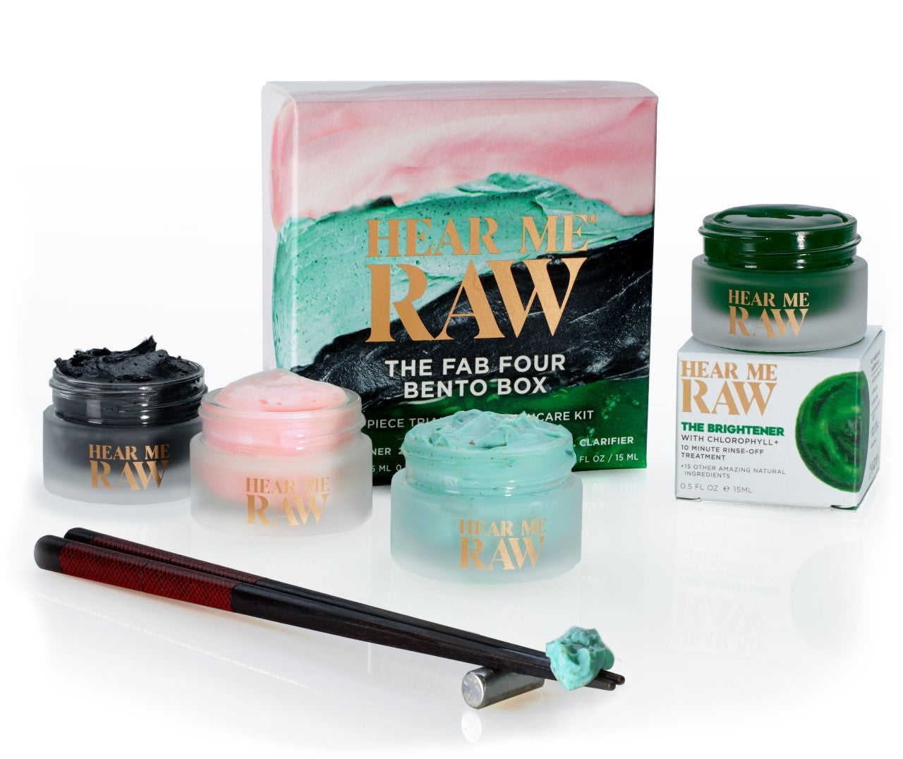 The Fab Four Bento Box natural skincare discovery kit minis